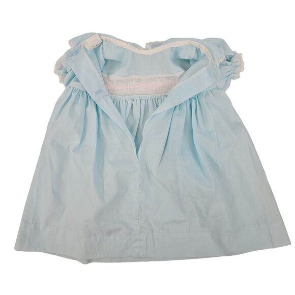 Vtg JC Penney Dress Baby Blue Girls 24M Toddle Time Dainty Pretty Formal Lace - Picture 2 of 16